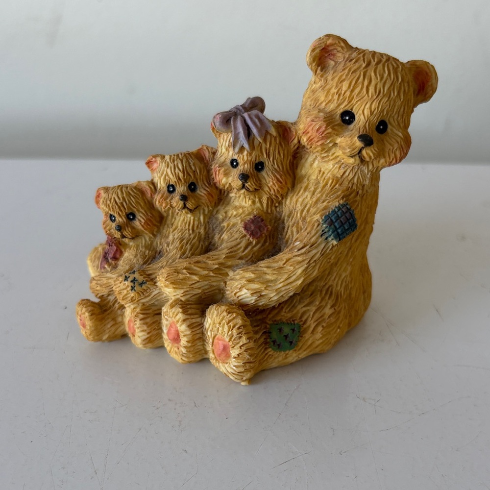 Adorable Brown Bear Family Figurine